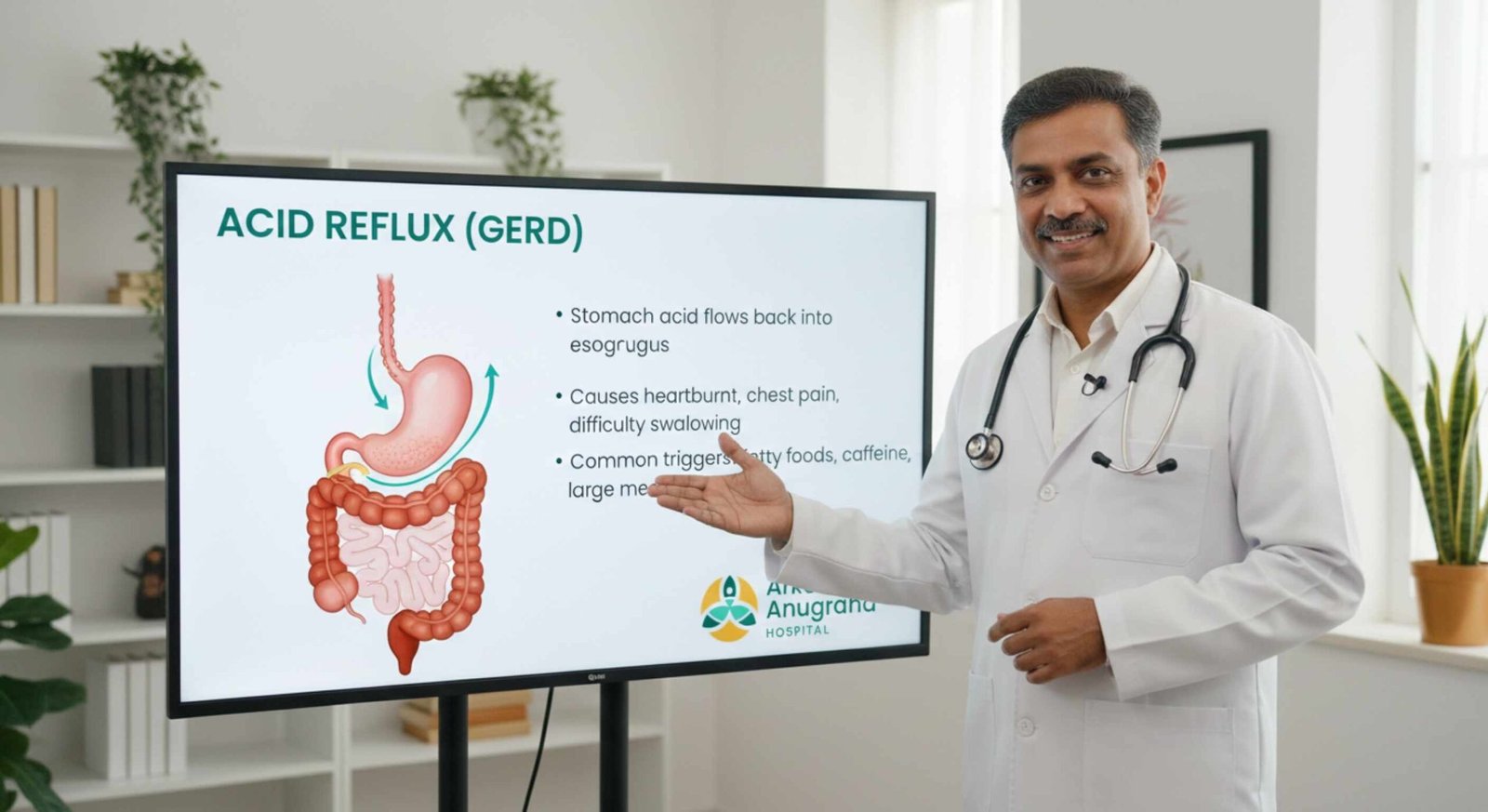 Acidity doctor in Bangalore explaining causes of acid reflux