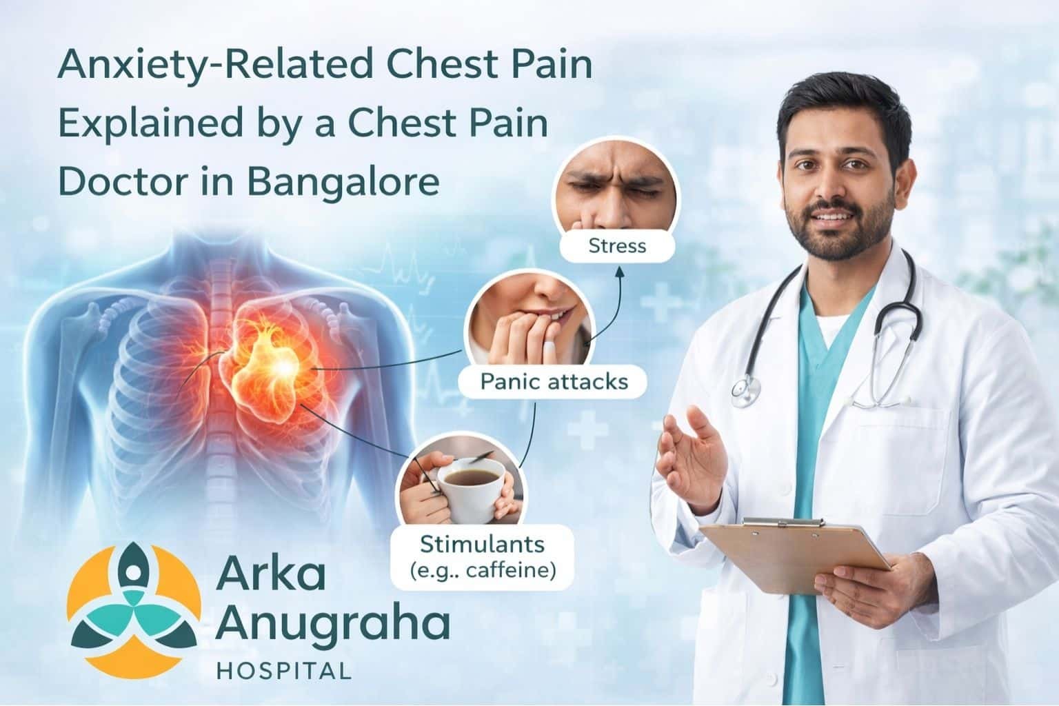 Anxiety-related chest pain explained by a chest pain doctor in Bangalore
