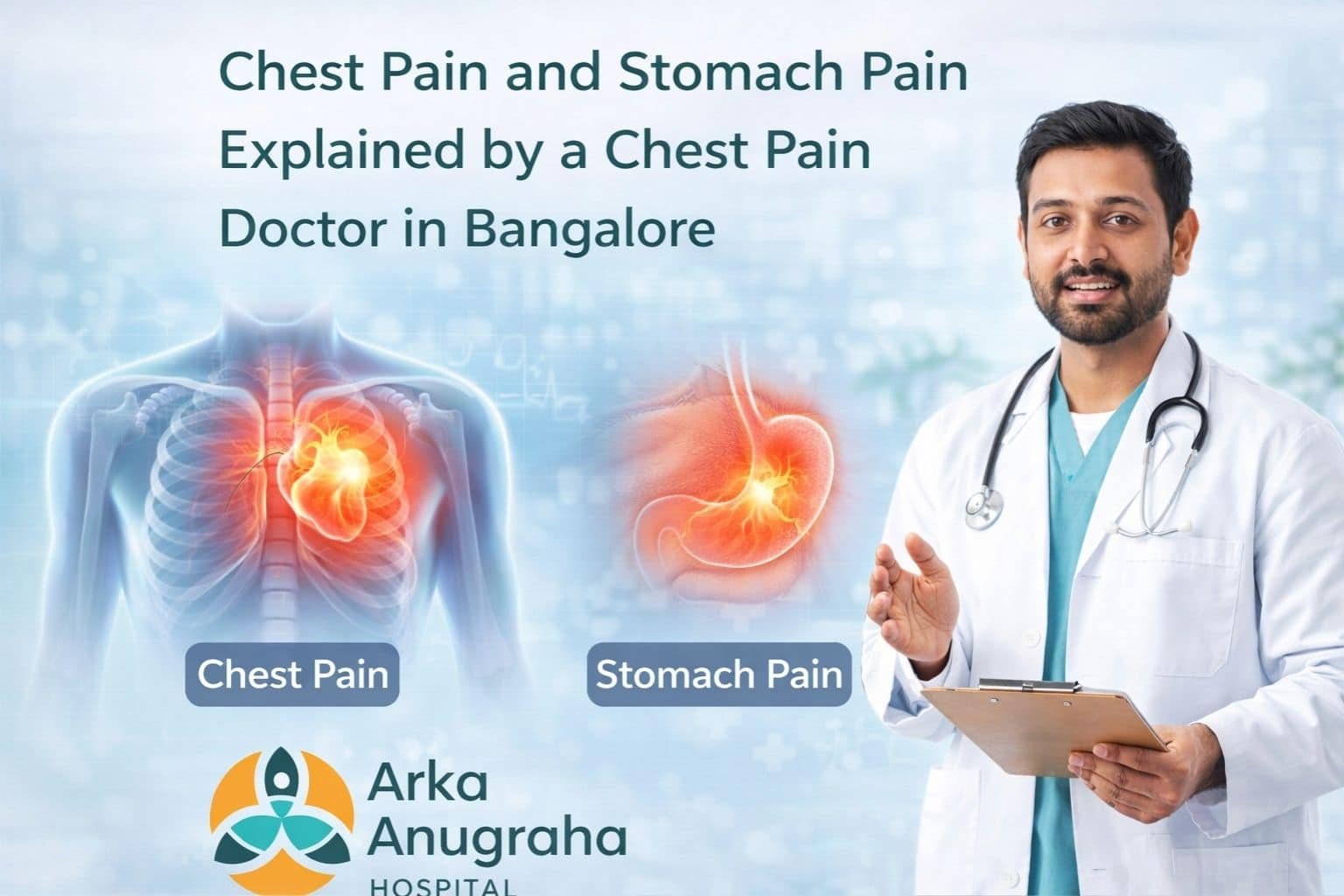 Chest pain and stomach pain explained by a chest pain doctor in Bangalore