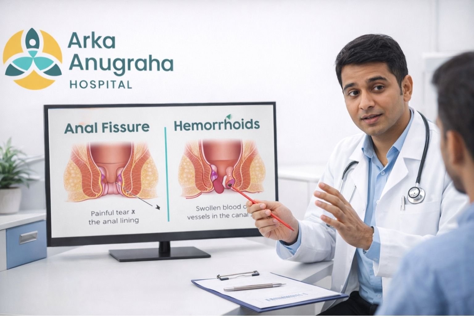 Anal fissure vs hemorrhoids explained in context of laser hemorrhoid surgery