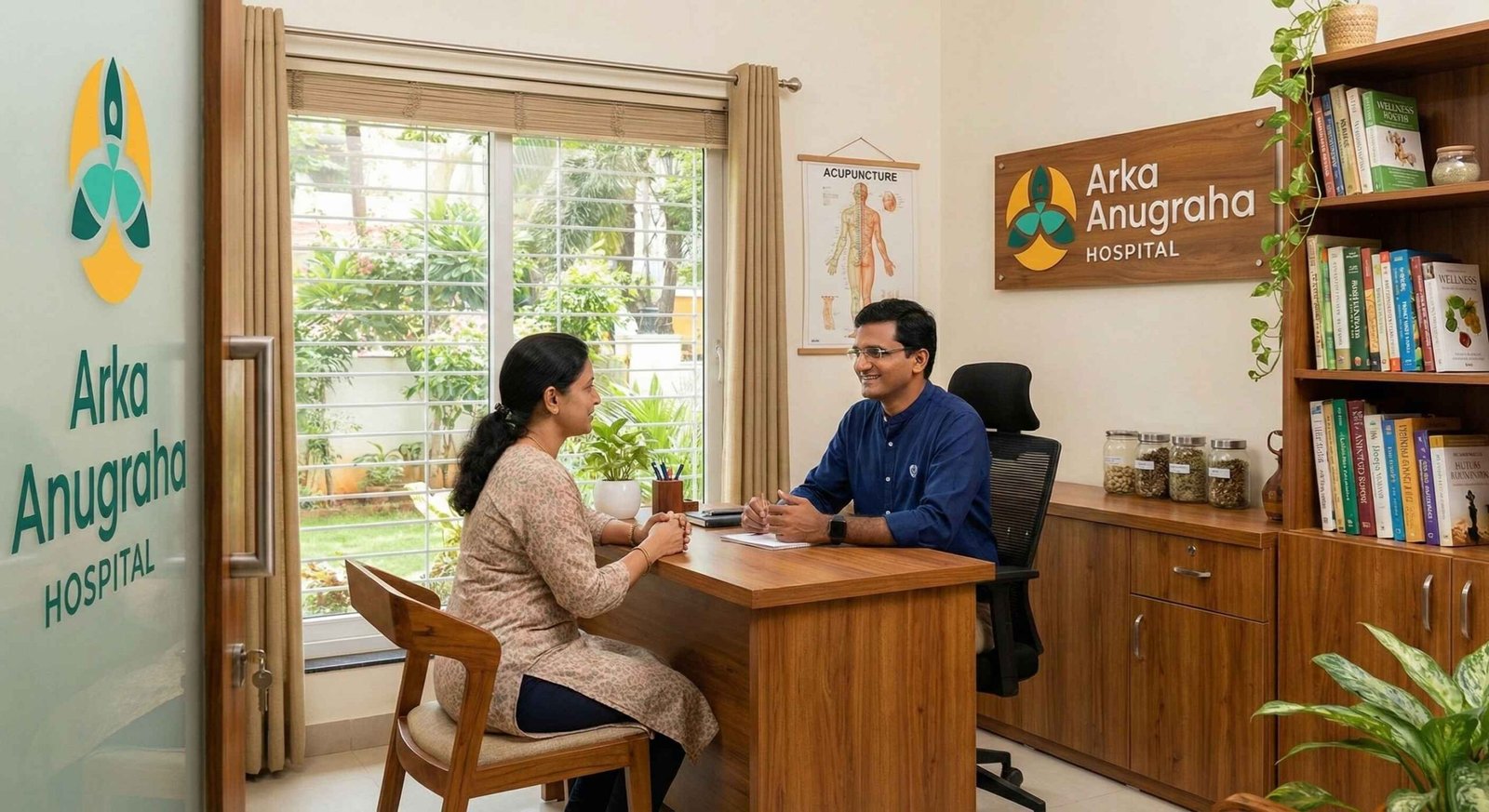 Consultation at an integrative medicine center focused on whole-body care