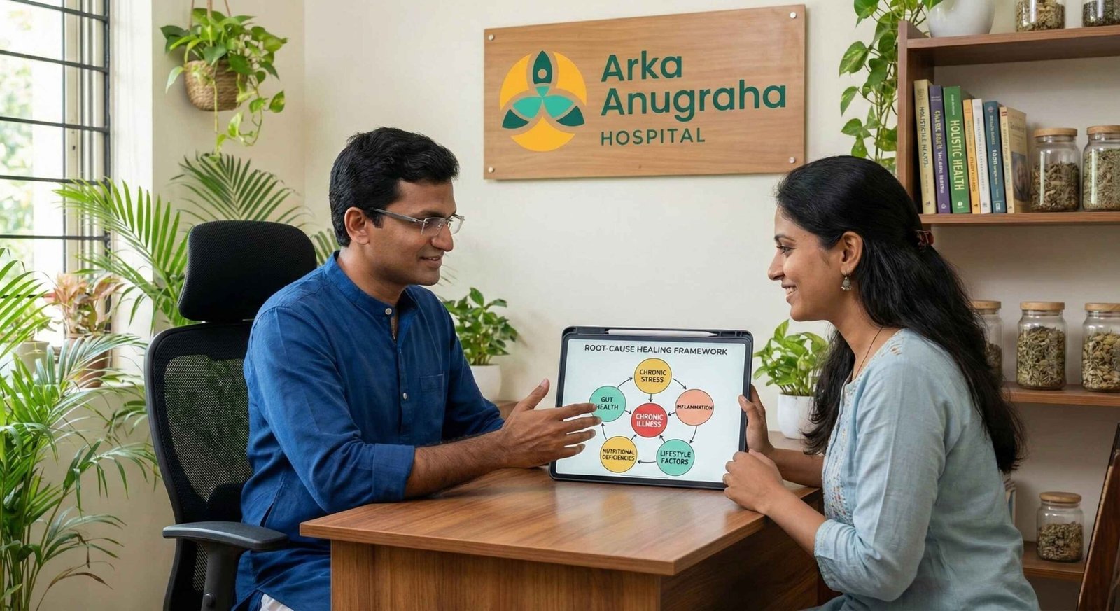 Root-cause healing approach used in integrative medicine