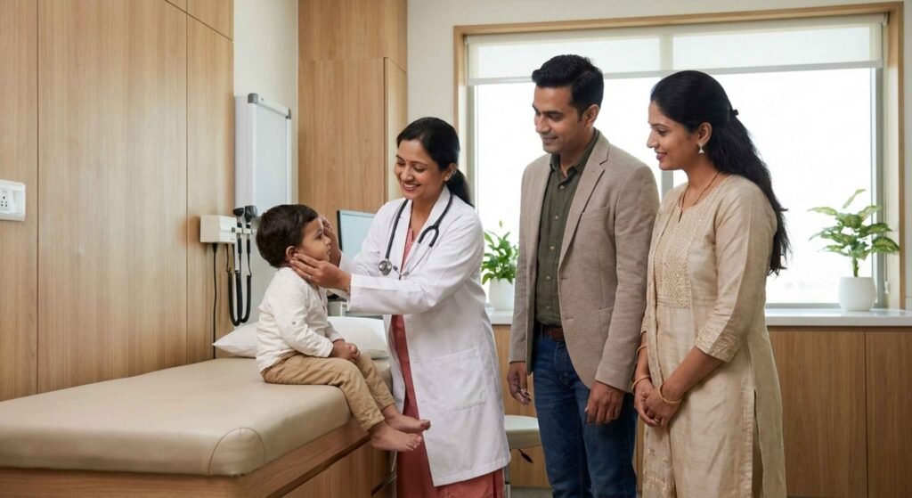 Modern pediatric diagnostic room with child-friendly interiors