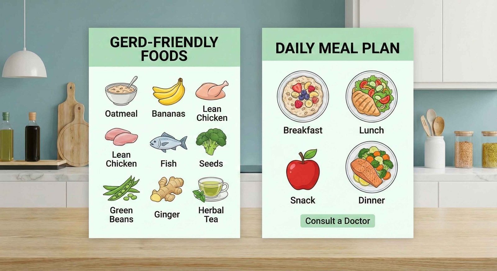 GERD-friendly foods and meal plan