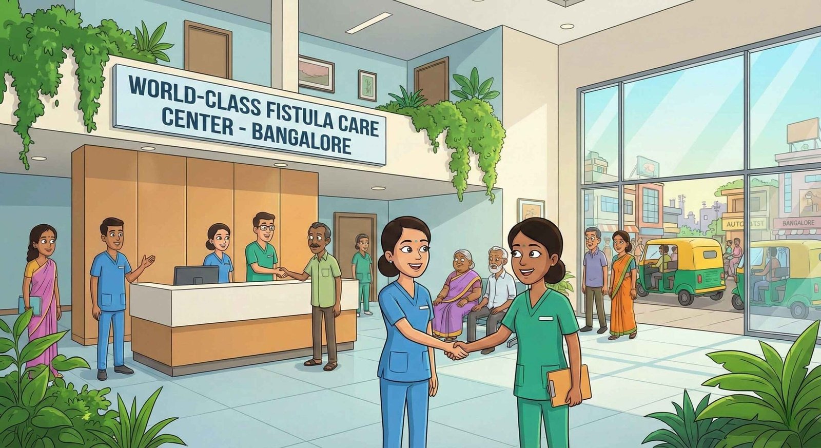 World-class hospital facilities for fistula treatment in Bangalore with friendly staff