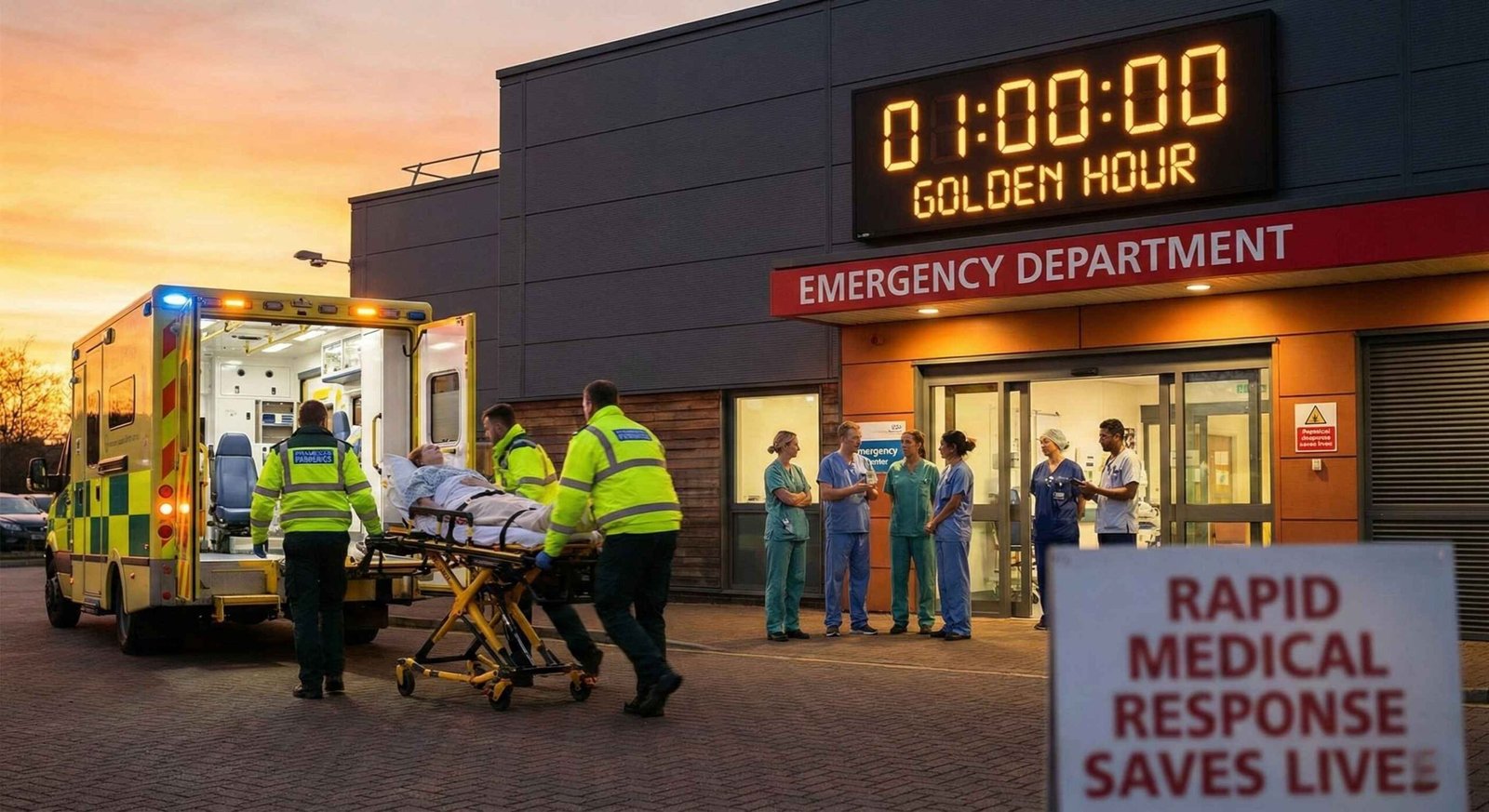 The Golden Hour concept in emergency care emphasizing rapid medical response