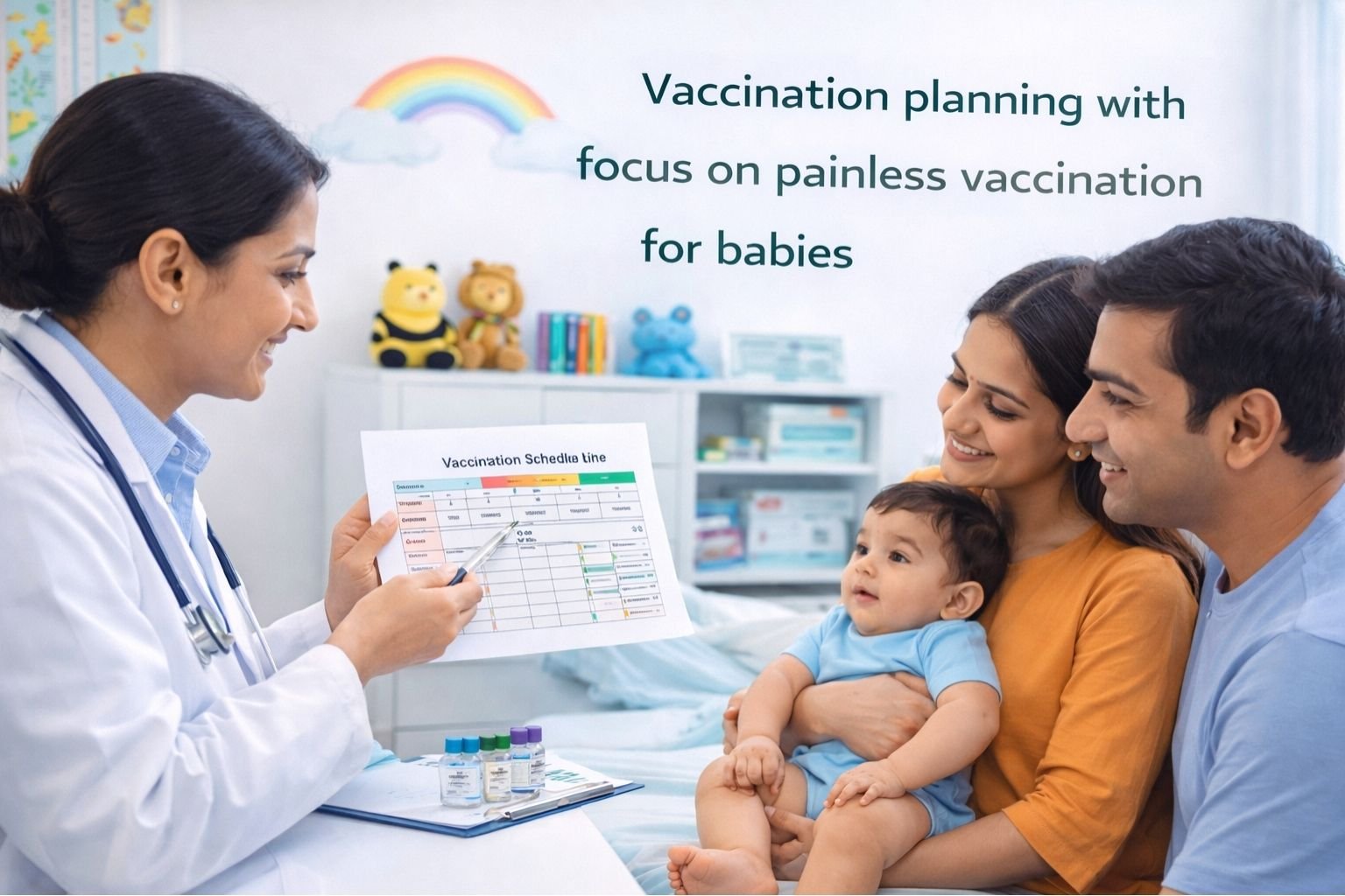 Vaccination planning with focus on painless vaccination for babies