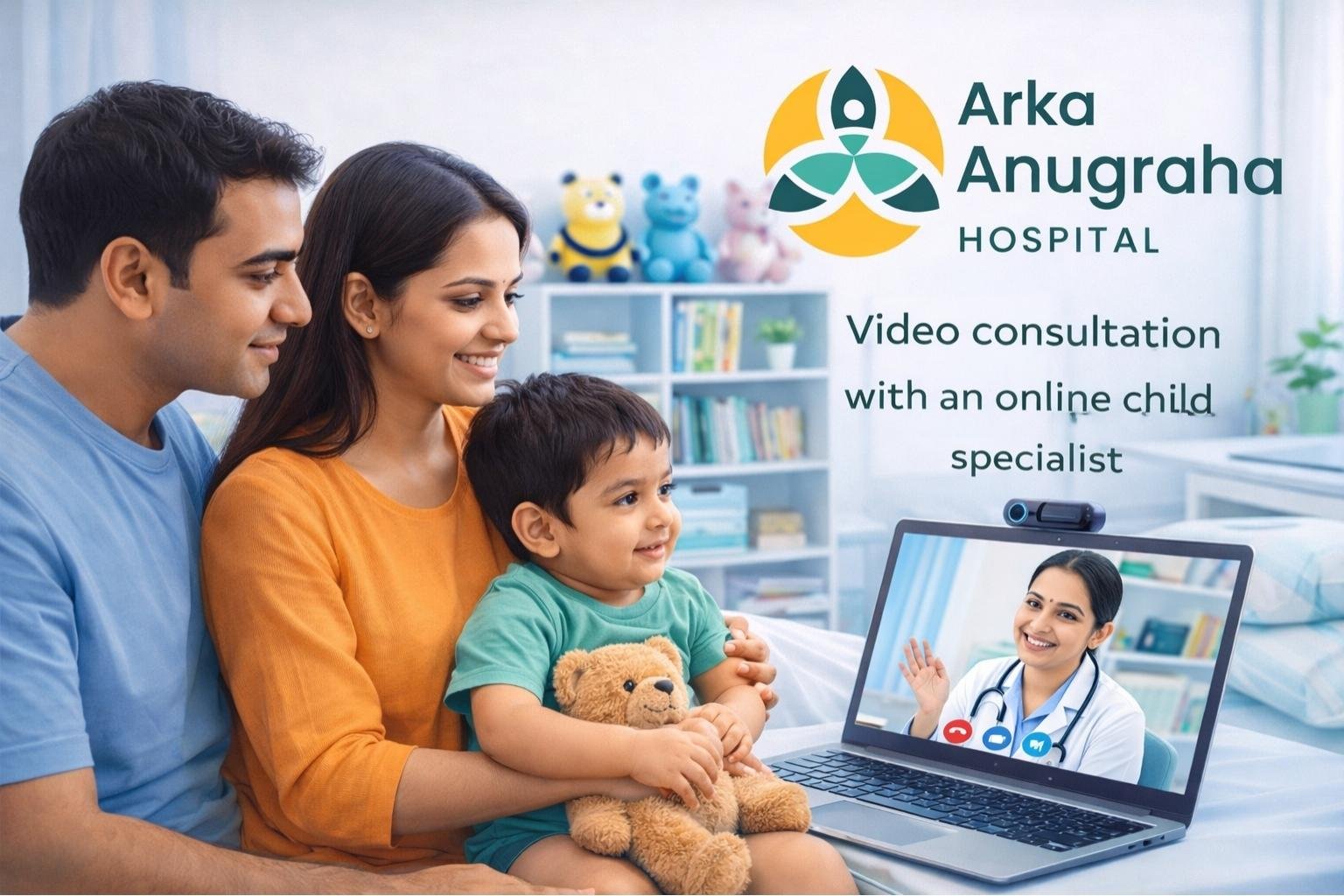 Video consultation with an online child specialist